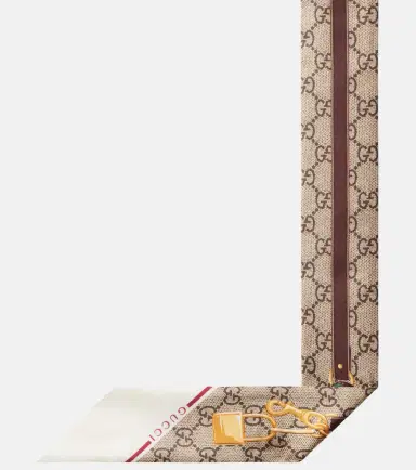 Gucci GG printed silk twill scarf | Thumbnail 2 Gucci GG printed silk twill scarf | Thumbnail 2