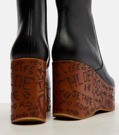 Chloe Chloé Maxime leather wedge ankle boots | Thumbnail 2 Chloe Chloé Maxime leather wedge ankle boots | Thumbnail 2