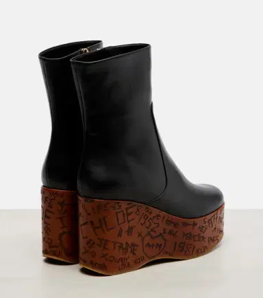 Chloe Chloé Maxime leather wedge ankle boots | Thumbnail 4 Chloe Chloé Maxime leather wedge ankle boots | Thumbnail 4