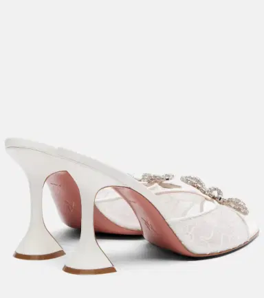 Amina Muaddi Rosie embellished lace mules | Thumbnail 2 Amina Muaddi Rosie embellished lace mules | Thumbnail 2