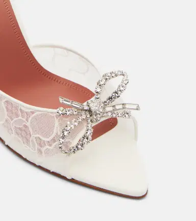 Amina Muaddi Rosie embellished lace mules | Thumbnail 4 Amina Muaddi Rosie embellished lace mules | Thumbnail 4