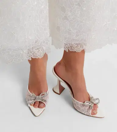 Amina Muaddi Rosie embellished lace mules | Thumbnail 6 Amina Muaddi Rosie embellished lace mules | Thumbnail 6