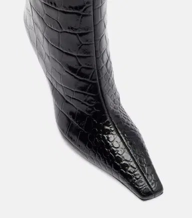 Amina Muaddi Mona croc-effect leather knee-high boots | Thumbnail 2 Amina Muaddi Mona croc-effect leather knee-high boots | Thumbnail 2
