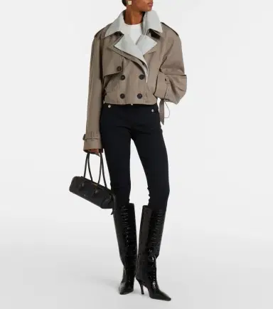 Amina Muaddi Mona croc-effect leather knee-high boots | Thumbnail 5 Amina Muaddi Mona croc-effect leather knee-high boots | Thumbnail 5