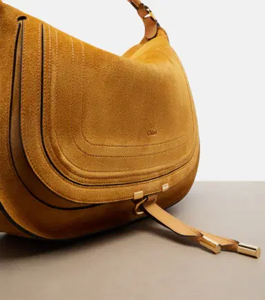 Chloé Chloé Marcie Medium suede shoulder bag | Thumbnail 3 Chloé Chloé Marcie Medium suede shoulder bag | Thumbnail 3