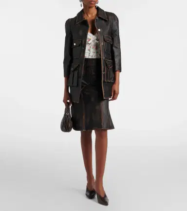 Shushu/Tong eather midi skirt | Thumbnail 2 Shushu/Tong eather midi skirt | Thumbnail 2