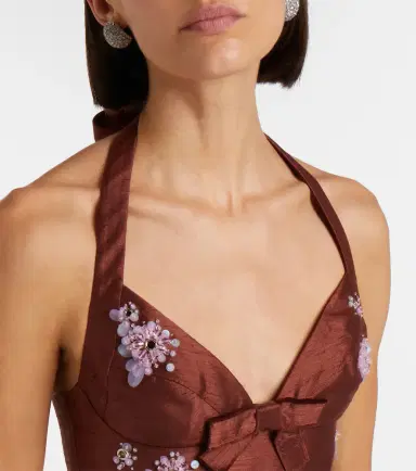 SHUSHU/TONG Embellished halterneck crop top | Thumbnail 2 SHUSHU/TONG Embellished halterneck crop top | Thumbnail 2