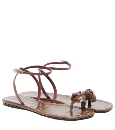 Magda Butrym Floral-appliqué leather sandals | Thumbnail 1 Magda Butrym Floral-appliqué leather sandals | Thumbnail 1