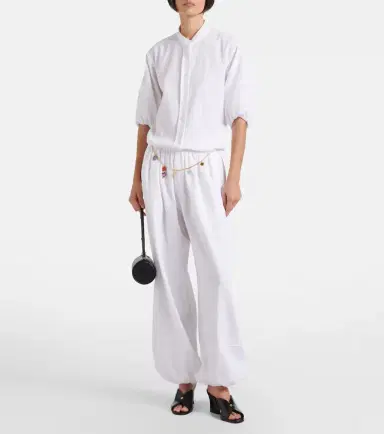 Stella McCartney Embellished cotton tapered pants | Thumbnail 4 Stella McCartney Embellished cotton tapered pants | Thumbnail 4