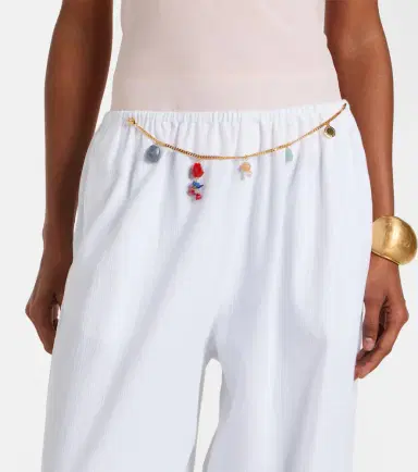 Stella McCartney Embellished cotton tapered pants | Thumbnail 5 Stella McCartney Embellished cotton tapered pants | Thumbnail 5