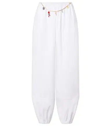 Stella McCartney Embellished cotton tapered pants | Thumbnail 1 Stella McCartney Embellished cotton tapered pants | Thumbnail 1
