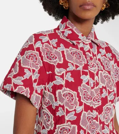 Erdem Embroidered cotton-blend shirt dress | Thumbnail 4 Erdem Embroidered cotton-blend shirt dress | Thumbnail 4