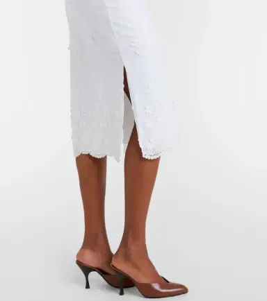 Altuzarra Malik embroidered cotton midi skirt | Thumbnail 4 Altuzarra Malik embroidered cotton midi skirt | Thumbnail 4