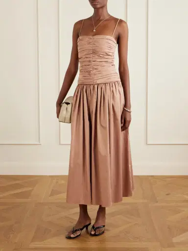 Tove Amina Gathered Organic Cotton Dress | Thumbnail 2 Tove Amina Gathered Organic Cotton Dress | Thumbnail 2