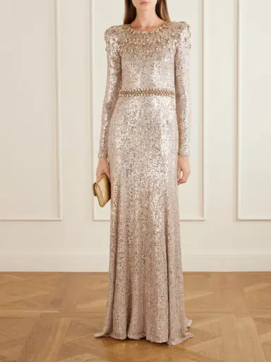 Jenny Packham Georgia Sequined Satin Gown | Thumbnail 2 Jenny Packham Georgia Sequined Satin Gown | Thumbnail 2