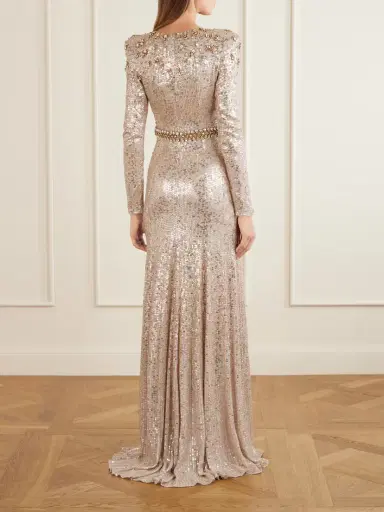 Jenny Packham Georgia Sequined Satin Gown | Thumbnail 3 Jenny Packham Georgia Sequined Satin Gown | Thumbnail 3