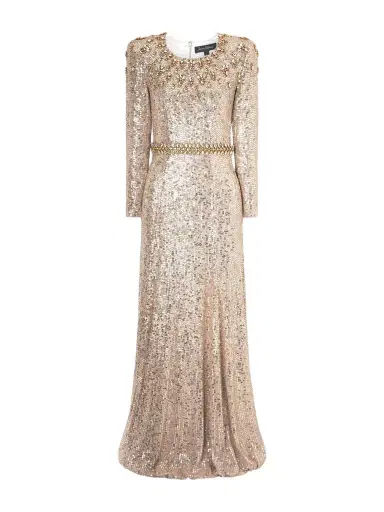 Jenny Packham Georgia Sequined Satin Gown | Thumbnail 1 Jenny Packham Georgia Sequined Satin Gown | Thumbnail 1