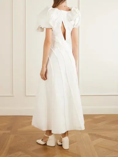 Gabriela Hearst Navi Linen Midi Dress | Thumbnail 3 Gabriela Hearst Navi Linen Midi Dress | Thumbnail 3