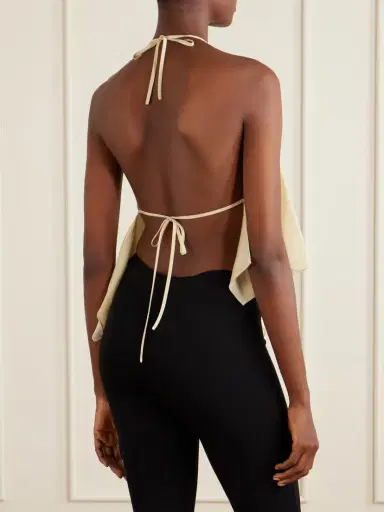 COLLEEN ALLEN Halter Silk-blend Blouse | Thumbnail 3 COLLEEN ALLEN Halter Silk-blend Blouse | Thumbnail 3