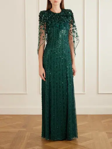 Jenny Packham Nettie Embellished Sequined Tulle Gown | Thumbnail 2 Jenny Packham Nettie Embellished Sequined Tulle Gown | Thumbnail 2