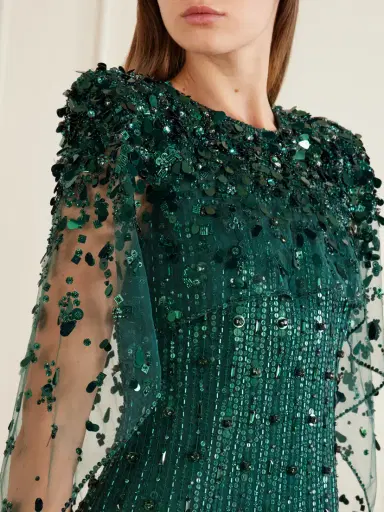 Jenny Packham Nettie Embellished Sequined Tulle Gown | Thumbnail 4 Jenny Packham Nettie Embellished Sequined Tulle Gown | Thumbnail 4
