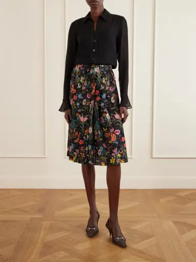 Gucci Lace-trimmed Silk-crepe Shirt | Thumbnail 2 Gucci Lace-trimmed Silk-crepe Shirt | Thumbnail 2
