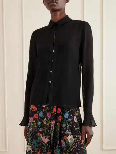 Gucci Lace-trimmed Silk-crepe Shirt | Thumbnail 3 Gucci Lace-trimmed Silk-crepe Shirt | Thumbnail 3