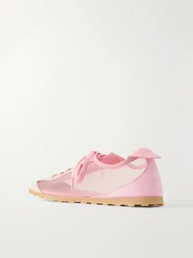 Jacquemus Les Tennis Suede And Leather Trimmed Mesh Sneakers | Thumbnail 3 Jacquemus Les Tennis Suede And Leather Trimmed Mesh Sneakers | Thumbnail 3
