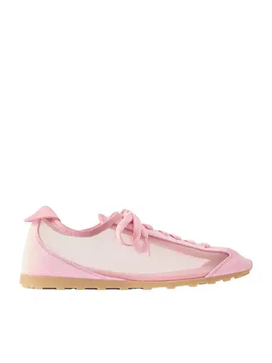 Jacquemus Les Tennis Suede And Leather Trimmed Mesh Sneakers | Thumbnail 1 Jacquemus Les Tennis Suede And Leather Trimmed Mesh Sneakers | Thumbnail 1