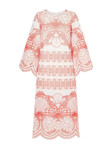 Borgo de Nor Seraphina Broderie Anglaise Cotton-blend Poplin Midi Dress | Thumbnail 1 Borgo de Nor Seraphina Broderie Anglaise Cotton-blend Poplin Midi Dress | Thumbnail 1