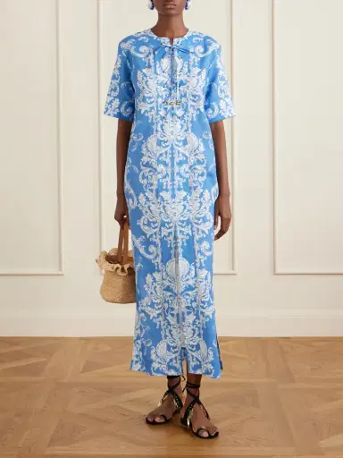 Borgo de Nor Calista Linen Printed Maxi Dress | Thumbnail 2 Borgo de Nor Calista Linen Printed Maxi Dress | Thumbnail 2