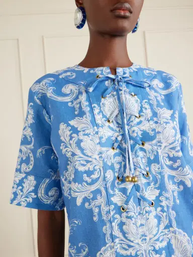 Borgo de Nor Calista Linen Printed Maxi Dress | Thumbnail 4 Borgo de Nor Calista Linen Printed Maxi Dress | Thumbnail 4