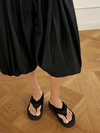 Balenciaga Jet Lag Frayed Satin Thong Sandals | Thumbnail 2 Balenciaga Jet Lag Frayed Satin Thong Sandals | Thumbnail 2