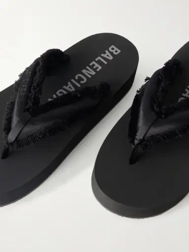Balenciaga Jet Lag Frayed Satin Thong Sandals | Thumbnail 5 Balenciaga Jet Lag Frayed Satin Thong Sandals | Thumbnail 5