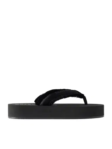 Balenciaga Jet Lag Frayed Satin Thong Sandals | Thumbnail 1 Balenciaga Jet Lag Frayed Satin Thong Sandals | Thumbnail 1
