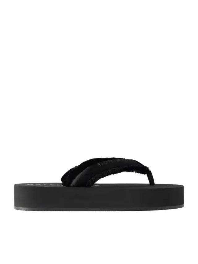 Jet Lag Frayed Satin Thong Sandals Jet Lag Frayed Satin Thong Sandals