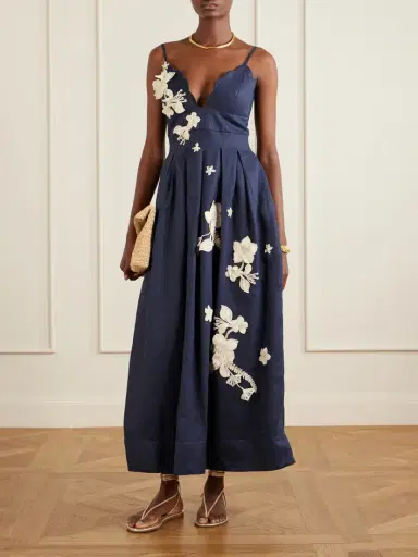Agua by Agua Bendita Sula Cauca Linen-floral Maxi Dress | Thumbnail 2 Agua by Agua Bendita Sula Cauca Linen-floral Maxi Dress | Thumbnail 2
