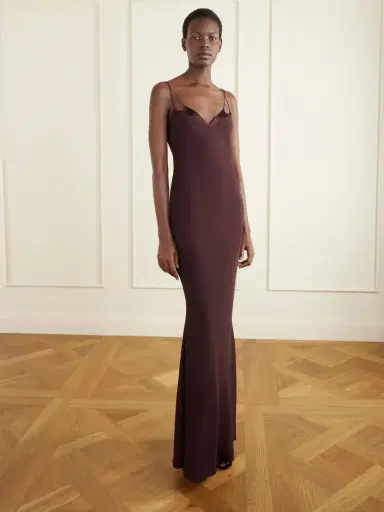 Tom Ford Maroon Enverse Satin Gown | Thumbnail 2 Tom Ford Maroon Enverse Satin Gown | Thumbnail 2