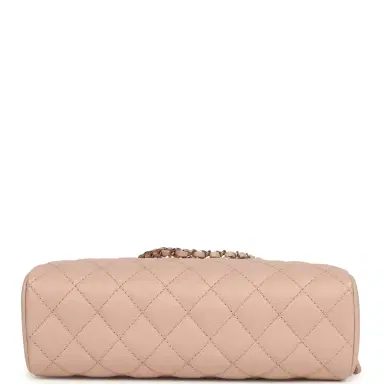 Chanel Chanel Small Bowling Clutch with Chain Straps Pink Shiny Caviar Light Gold Hardware | Thumbnail 6 Chanel Chanel Small Bowling Clutch with Chain Straps Pink Shiny Caviar Light Gold Hardware | Thumbnail 6