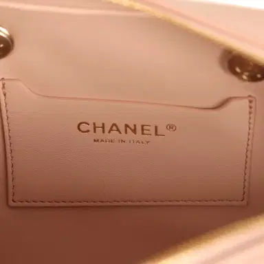 Chanel Chanel Small Bowling Clutch with Chain Straps Pink Shiny Caviar Light Gold Hardware | Thumbnail 9 Chanel Chanel Small Bowling Clutch with Chain Straps Pink Shiny Caviar Light Gold Hardware | Thumbnail 9