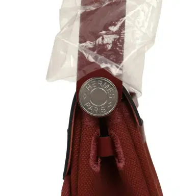 HERMÈS Hermes Herbag Zip 20 Mini Rouge H Toile Militaire Canvas and Vache Hunter Palladium Hardware | Thumbnail 8 HERMÈS Hermes Herbag Zip 20 Mini Rouge H Toile Militaire Canvas and Vache Hunter Palladium Hardware | Thumbnail 8
