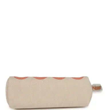HERMÈS Hermes Herbag Zip PM 31 "Circuit 24" Ecru, Orange Toile H Plume and Natural Vache Hunter Palladium Hardware | Thumbnail 5 HERMÈS Hermes Herbag Zip PM 31 "Circuit 24" Ecru, Orange Toile H Plume and Natural Vache Hunter Palladium Hardware | Thumbnail 5