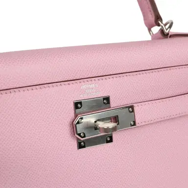 HERMÈS Hermes Kelly Sellier 28 Mauve Sylvestre Epsom Palladium Hardware | Thumbnail 7 HERMÈS Hermes Kelly Sellier 28 Mauve Sylvestre Epsom Palladium Hardware | Thumbnail 7