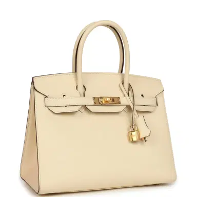 HERMÈS Pre-owned Hermes Birkin Sellier 30 Nata Epsom Gold Hardware | Thumbnail 2 HERMÈS Pre-owned Hermes Birkin Sellier 30 Nata Epsom Gold Hardware | Thumbnail 2