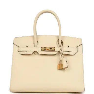 HERMÈS Pre-owned Hermes Birkin Sellier 30 Nata Epsom Gold Hardware | Thumbnail 1 HERMÈS Pre-owned Hermes Birkin Sellier 30 Nata Epsom Gold Hardware | Thumbnail 1
