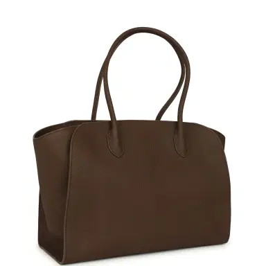 The Row The Row Marlo 14 Tote Bag Dark Olive Calfskin Silver Hardware | Thumbnail 2 The Row The Row Marlo 14 Tote Bag Dark Olive Calfskin Silver Hardware | Thumbnail 2
