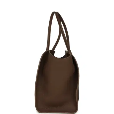 The Row The Row Marlo 14 Tote Bag Dark Olive Calfskin Silver Hardware | Thumbnail 3 The Row The Row Marlo 14 Tote Bag Dark Olive Calfskin Silver Hardware | Thumbnail 3