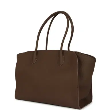 The Row The Row Marlo 14 Tote Bag Dark Olive Calfskin Silver Hardware | Thumbnail 4 The Row The Row Marlo 14 Tote Bag Dark Olive Calfskin Silver Hardware | Thumbnail 4