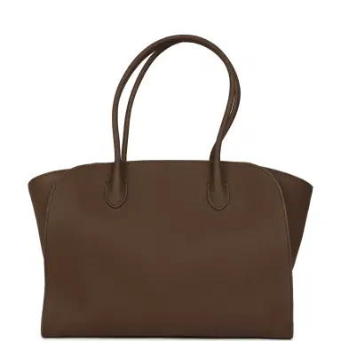 The Row The Row Marlo 14 Tote Bag Dark Olive Calfskin Silver Hardware | Thumbnail 1 The Row The Row Marlo 14 Tote Bag Dark Olive Calfskin Silver Hardware | Thumbnail 1