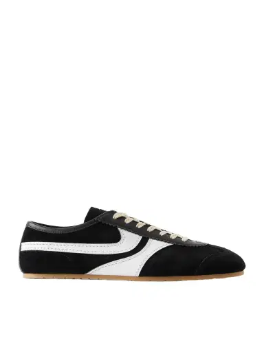 Dries Van Noten Leather-Trimmed Suede Sneakers | Thumbnail 1 Dries Van Noten Leather-Trimmed Suede Sneakers | Thumbnail 1